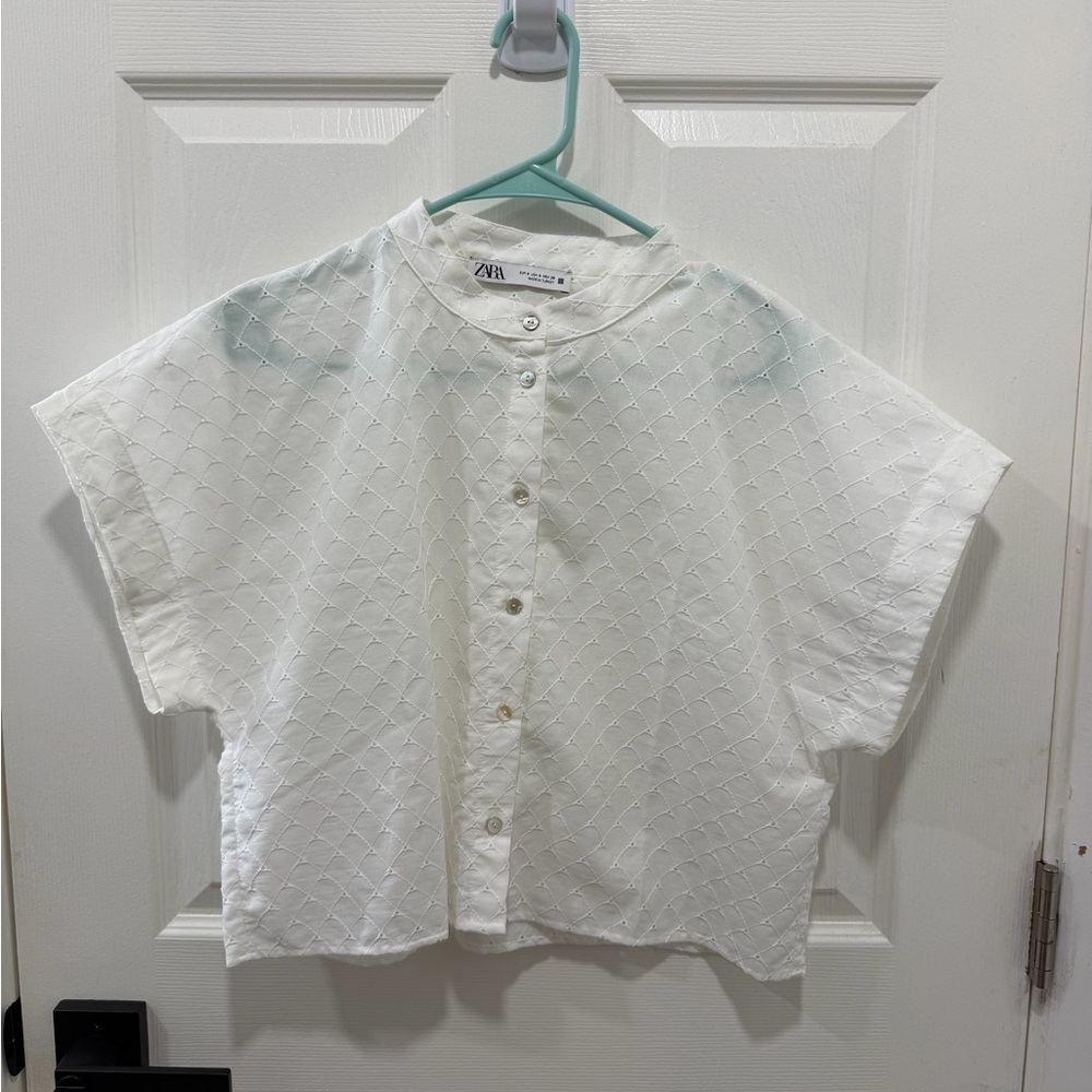 Zara White Button Down Shirt